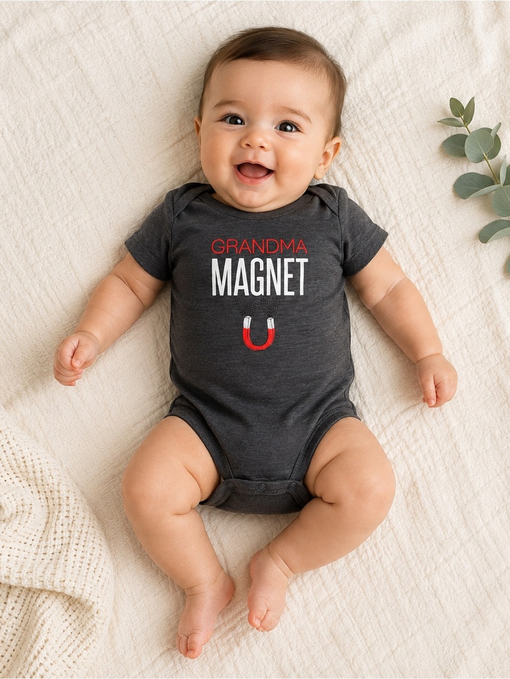 Carter’s Baby 6M Grandma Magnet Bodysuit NWT Gray
